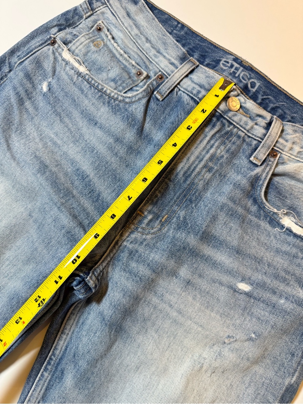 Etica Light Blue Straight-Leg Jeans Size 27 - Picture 9 of 12
